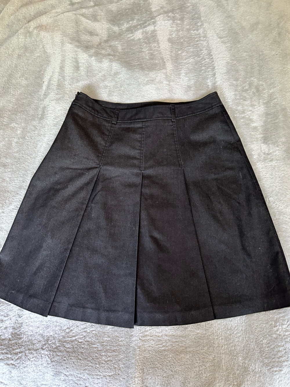 Tahari Black Pleated A-Line Skirt